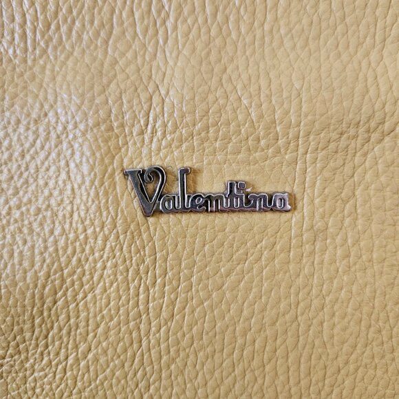 Valentina Italian Handmade Mustard Yellow Brown Convertible Bag Backpack Sling - Picture 2 of 7